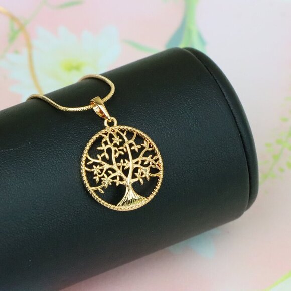 "Elegant Rose Gold Tree of Life Pendant Necklace for Women, XPPT1201 - Picture 8 of 13